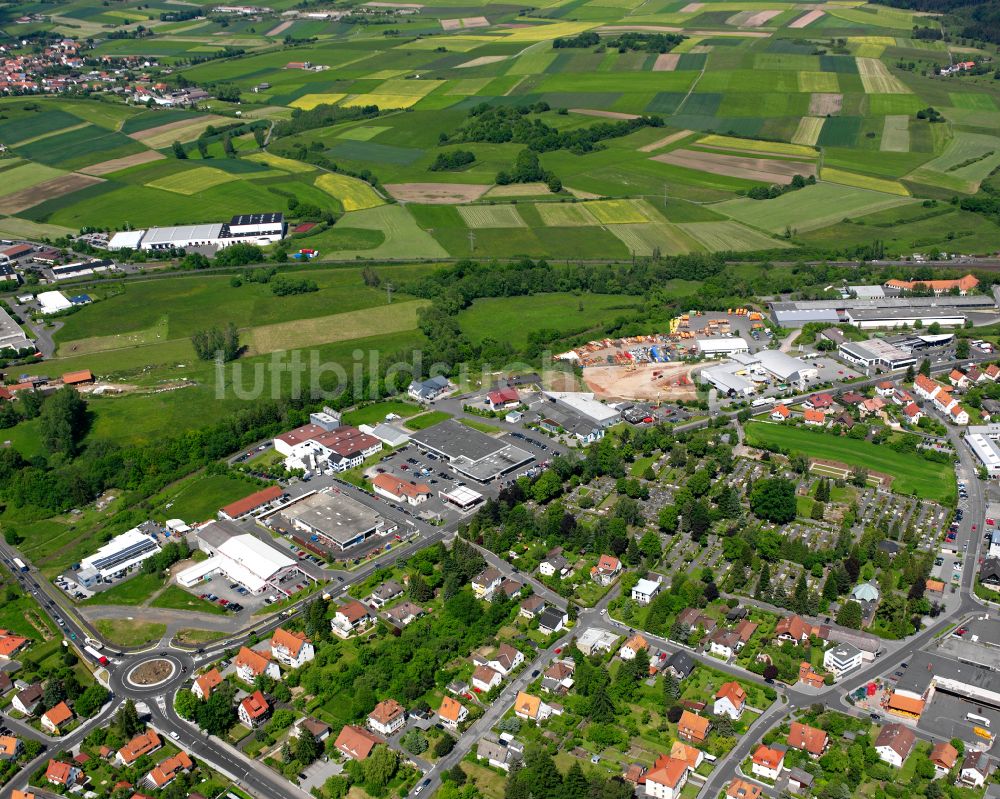 Lauterbach (Hessen) von oben - Gewerbegebiet in Lauterbach (Hessen) im Bundesland Hessen, Deutschland