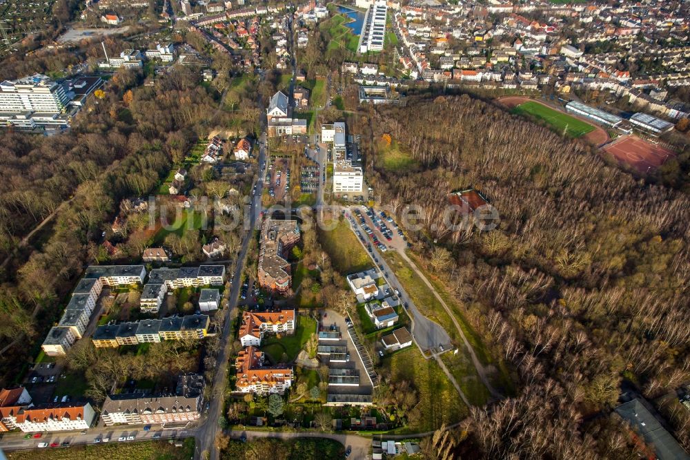 Luftaufnahme Gelsenkirchen - Gewerbegebiet Leithestrasse in Gelsenkirchen im Bundesland Nordrhein-Westfalen