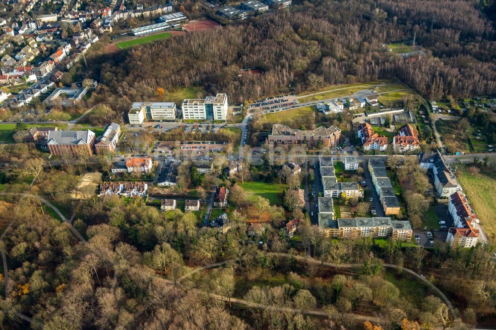 Gelsenkirchen aus der Vogelperspektive: Gewerbegebiet Leithestrasse in Gelsenkirchen im Bundesland Nordrhein-Westfalen