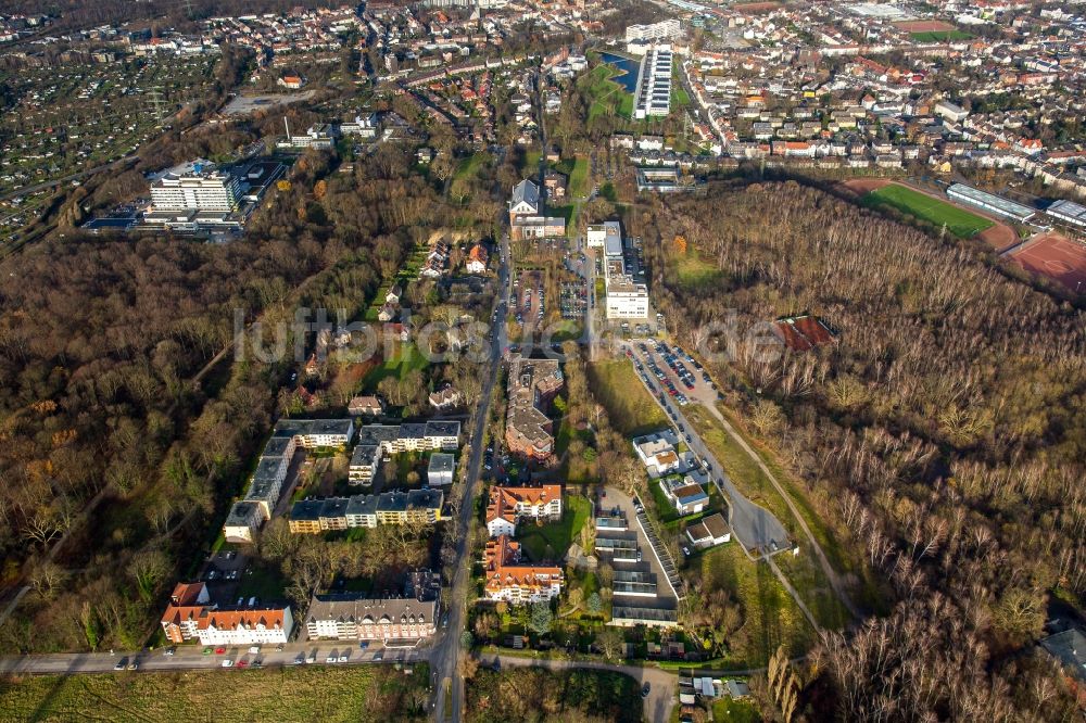 Gelsenkirchen von oben - Gewerbegebiet Leithestrasse in Gelsenkirchen im Bundesland Nordrhein-Westfalen