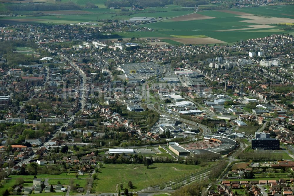 Luftaufnahme Lievin - Gewerbegebiet in Lievin in Nord-Pas-de-Calais Picardie, Frankreich