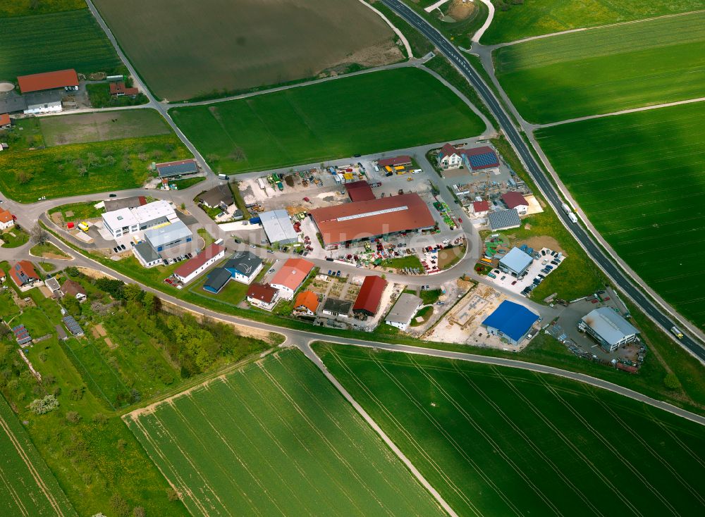 Lonsee aus der Vogelperspektive: Gewerbegebiet in Lonsee im Bundesland Baden-Württemberg, Deutschland