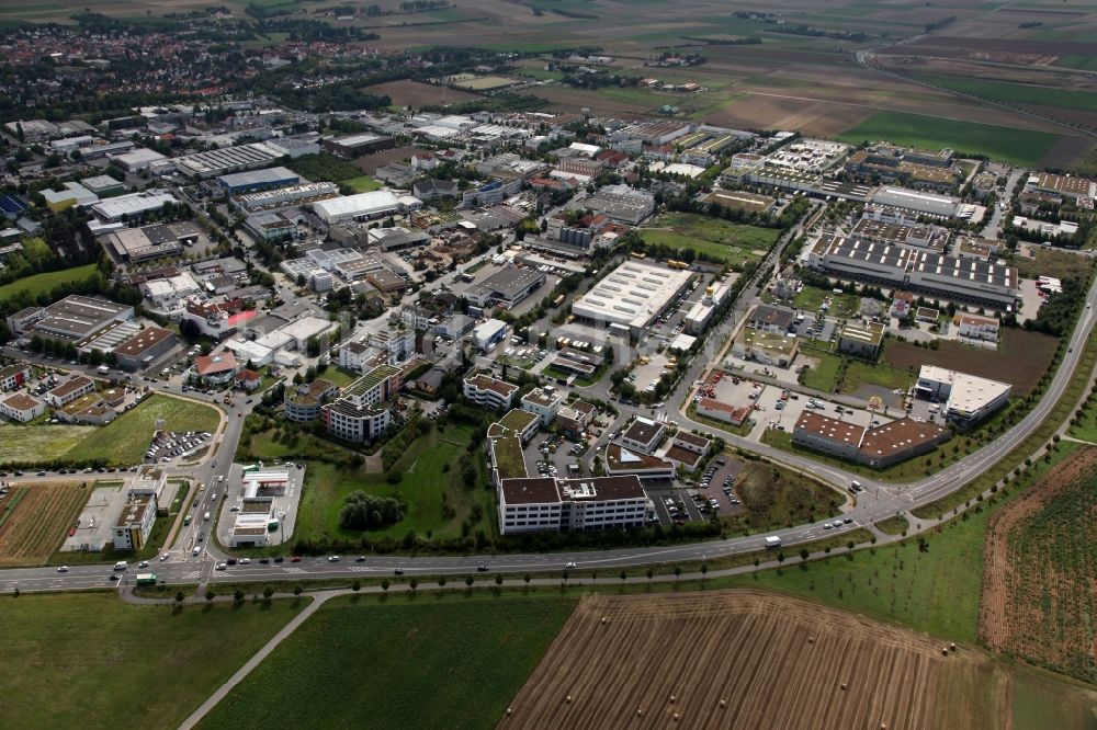 Mainz von oben - Gewerbegebiet in Mainz-Hechtsheim in Mainz im Bundesland Rheinland-Pfalz