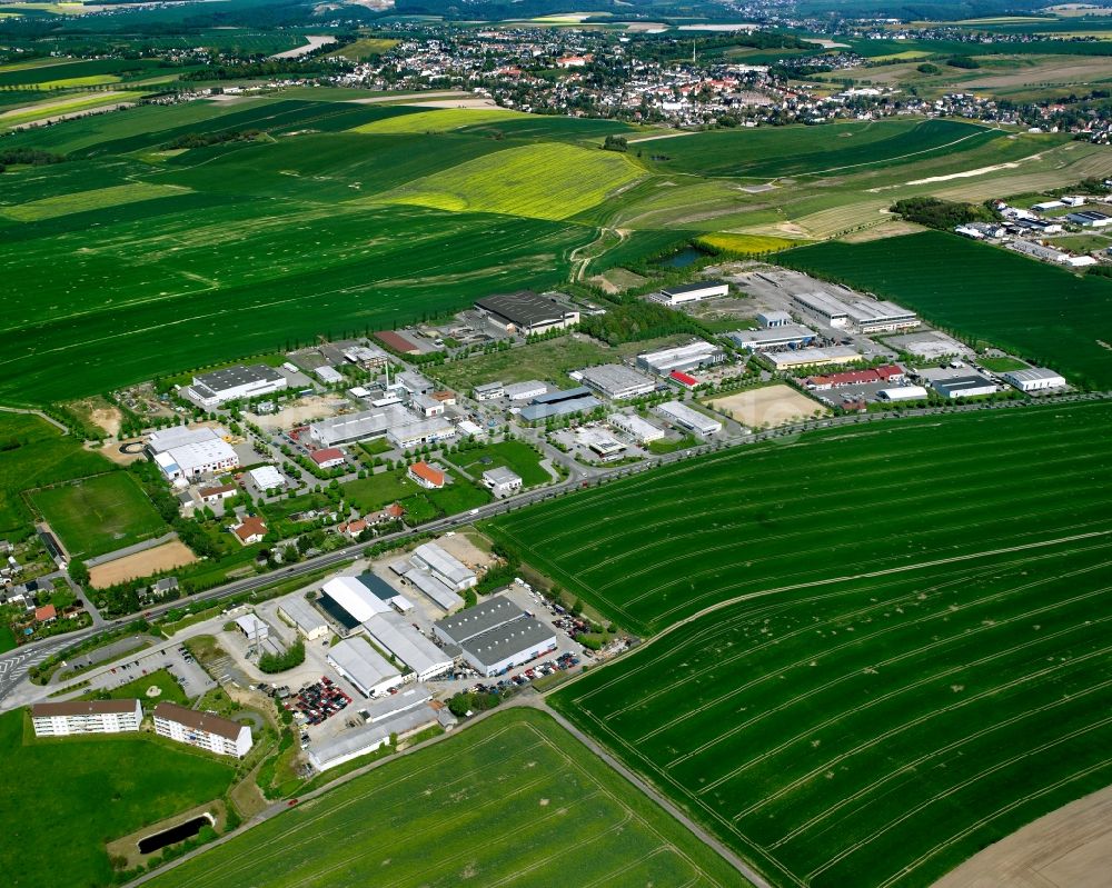 Luftaufnahme Mühlau - Gewerbegebiet in Mühlau im Bundesland Sachsen, Deutschland