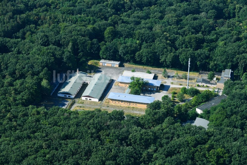 Luftaufnahme Potsdam - Gewerbegebiet an der Michendorfer Chaussee im Ortsteil Forst Potsdam Süd in Potsdam im Bundesland Brandenburg, Deutschland