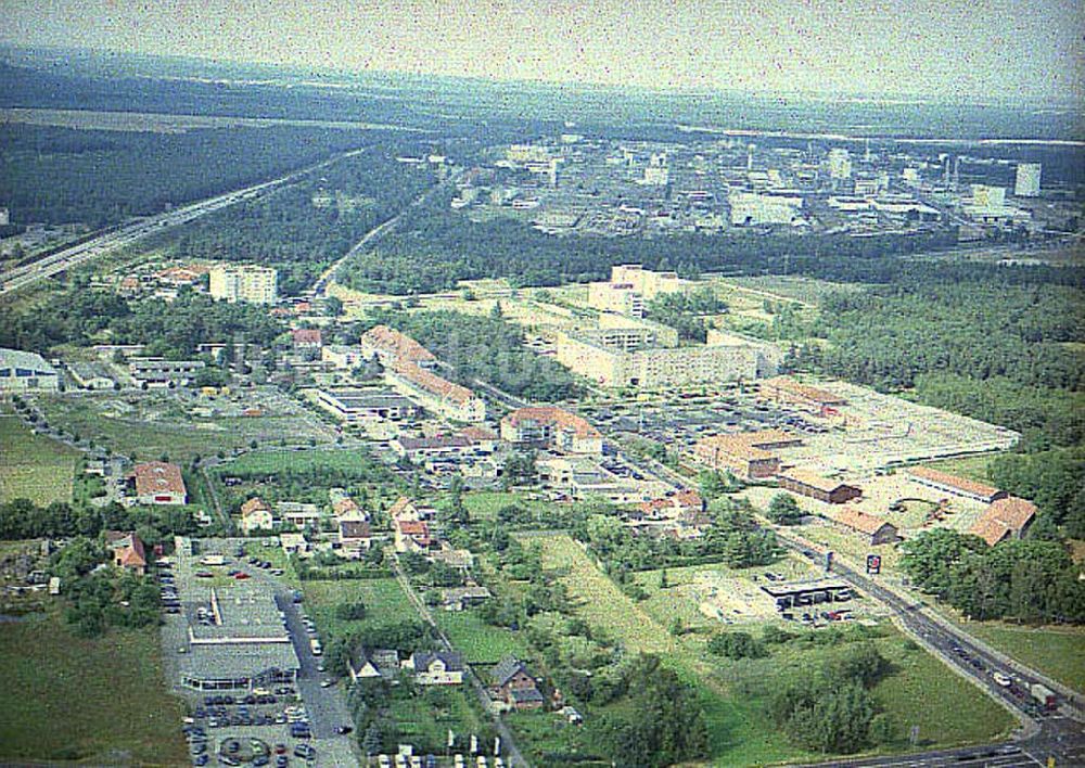 Luftaufnahme Schwarzheide / Brandenburg - Gewerbegebiet - Mitte Schwarzheide