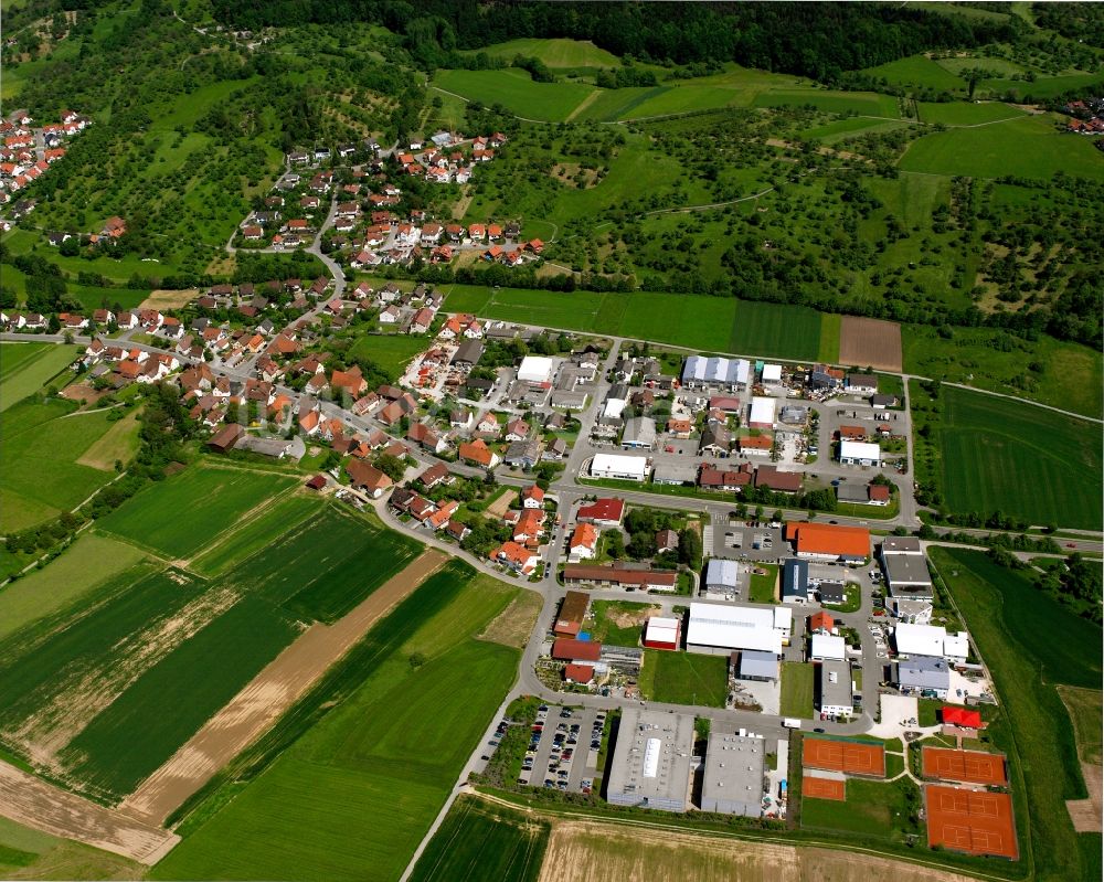 Luftbild Mittelbrüden - Gewerbegebiet in Mittelbrüden im Bundesland Baden-Württemberg, Deutschland