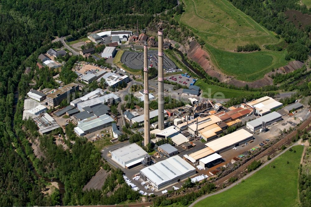 Luftaufnahme Freiberg - Gewerbegebiet Muldenhütten in Freiberg im Bundesland Sachsen, Deutschland