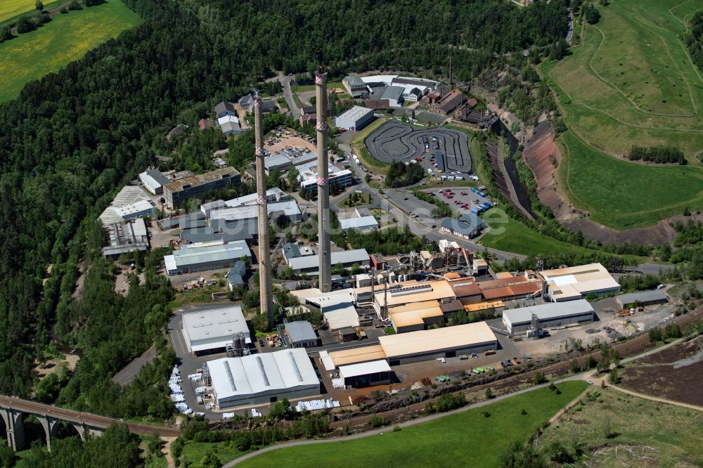 Freiberg von oben - Gewerbegebiet Muldenhütten in Freiberg im Bundesland Sachsen, Deutschland