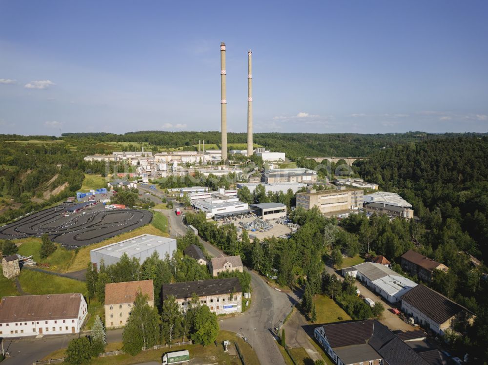 Luftbild Freiberg - Gewerbegebiet Muldenhütten in Freiberg im Bundesland Sachsen, Deutschland