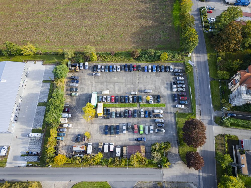 Dresden aus der Vogelperspektive: Gewerbegebiet Niedersedlitz in Dresden im Bundesland Sachsen, Deutschland