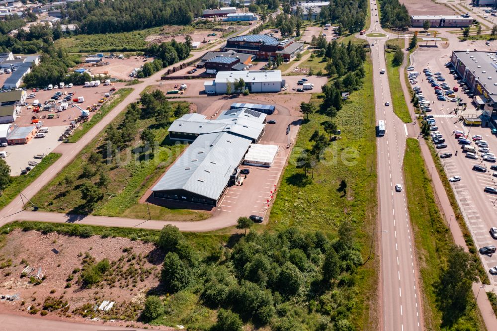 Mariehamn von oben - Gewerbegebiet Norrböle in Jomala in Alands landsbygd, Aland