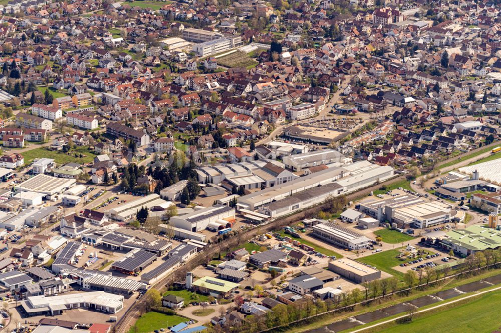 Luftaufnahme Oberkirch - Gewerbegebiet in Oberkirch im Bundesland Baden-Württemberg, Deutschland