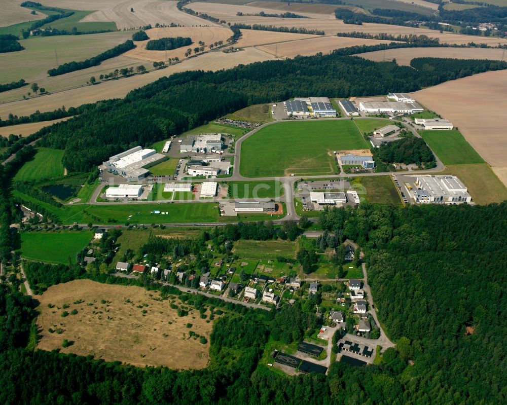 Luftbild Oederan - Gewerbegebiet in Oederan im Bundesland Sachsen, Deutschland