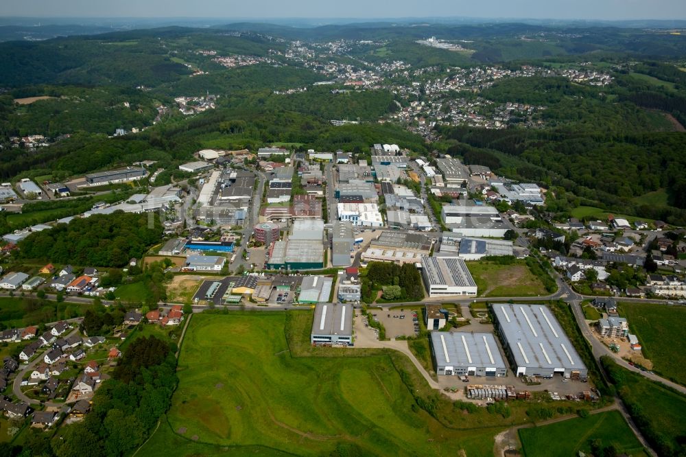 Luftbild Schwelm - Gewerbegebiet Oeklinghausen im Osten von Schwelm im Bundesland Nordrhein-Westfalen