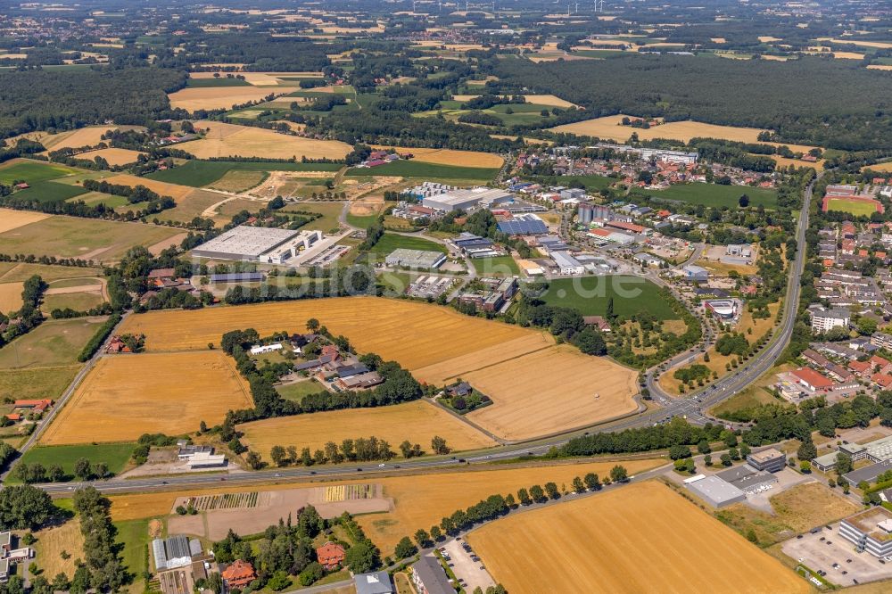 Luftbild Telgte - Gewerbegebiet Orkotten 3 an der Hans-Geiger-Straße in Telgte im Bundesland Nordrhein-Westfalen, Deutschland