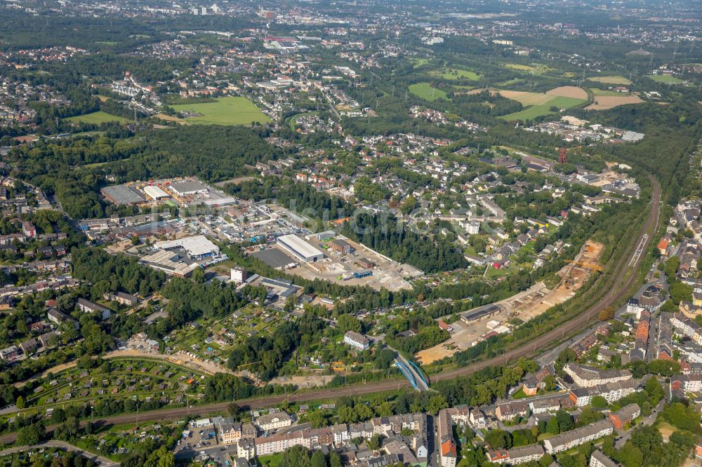 Essen von oben - Gewerbegebiet im Ortsteil Kray in Essen im Bundesland Nordrhein-Westfalen, Deutschland