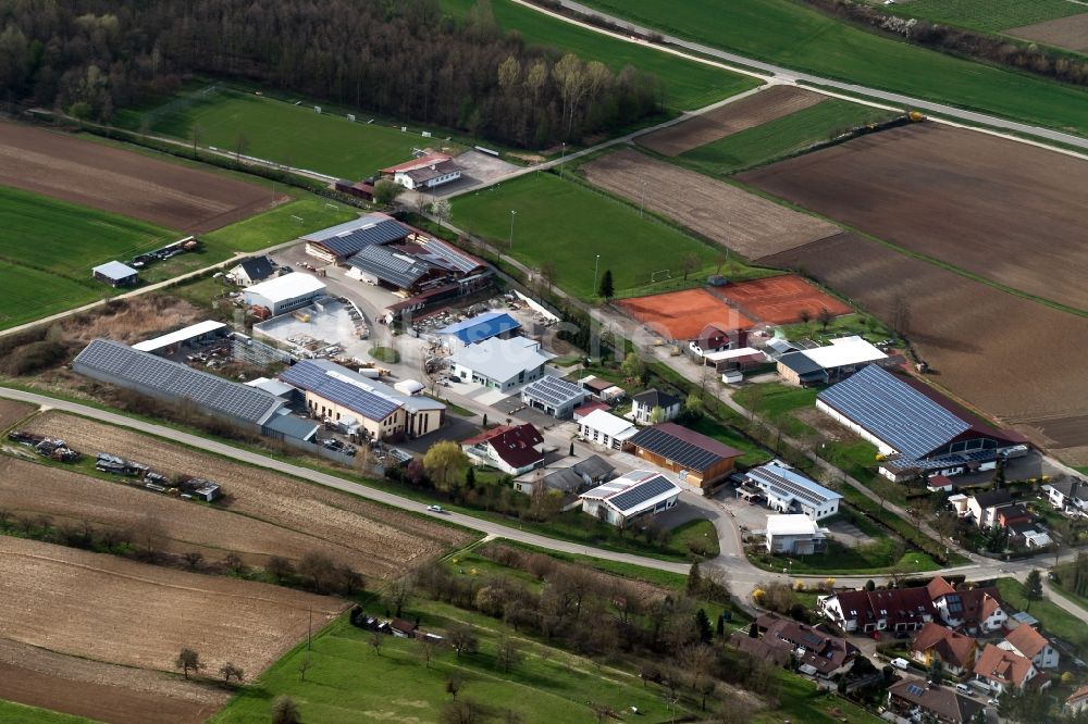 Luftbild Ettenheim - Gewerbegebiet Ortsteil Münchweier in Ettenheim im Bundesland Baden-Württemberg, Deutschland