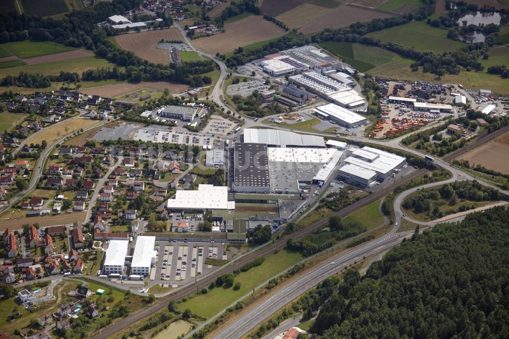 Luftbild Kronach - Gewerbegebiet im Ortsteil Neuses in Kronach im Bundesland Bayern, Deutschland