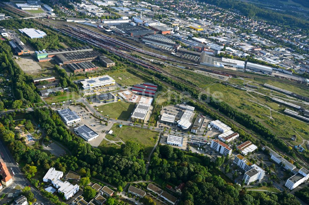 Luftaufnahme Osnabrück - Gewerbegebiet im Ortsteil Schinkel in Osnabrück im Bundesland Niedersachsen, Deutschland