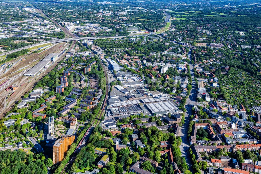 Hamburg aus der Vogelperspektive: Gewerbegebiet im Ortsteil Stellingen in Hamburg, Deutschland