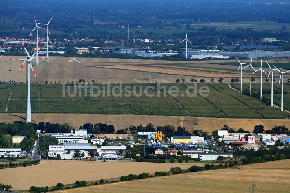 Luftbild Brieselang - Gewerbegebiet im Ortsteil Wernitz in Brieselang im Bundesland Brandenburg, Deutschland