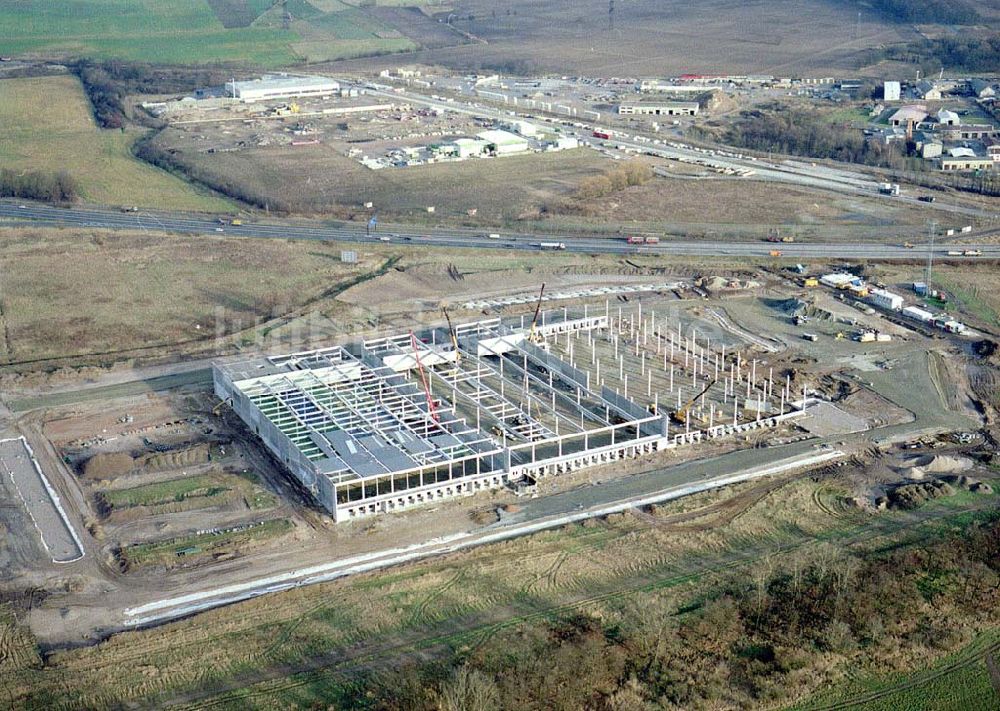 Berlin - Pankow aus der Vogelperspektive: Gewerbegebiet Pankow - Nord der BLEG an der gleichnamigen Autobahnabfahrt zum Berliner Ring.