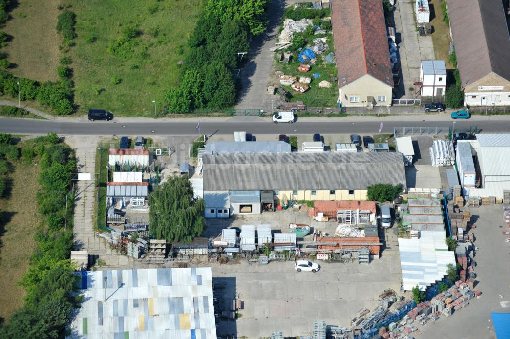 Luftbild Bernau - Gewerbegebiet Pappelallee in Bernau mit dem Hauptsitz der Firma BFB Böttcher Fensterbau GmbH