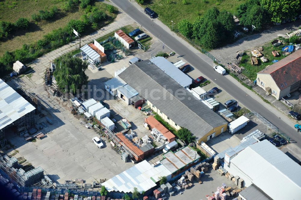 Luftbild Bernau - Gewerbegebiet Pappelallee in Bernau mit dem Hauptsitz der Firma BFB Böttcher Fensterbau GmbH