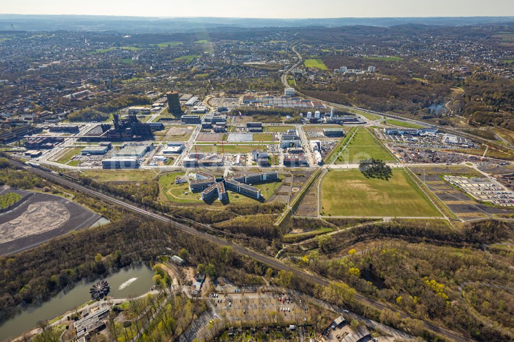 Dortmund von oben - Gewerbegebiet Phönix-West im Ortsteil Hörde in Dortmund im Bundesland Nordrhein-Westfalen, Deutschland