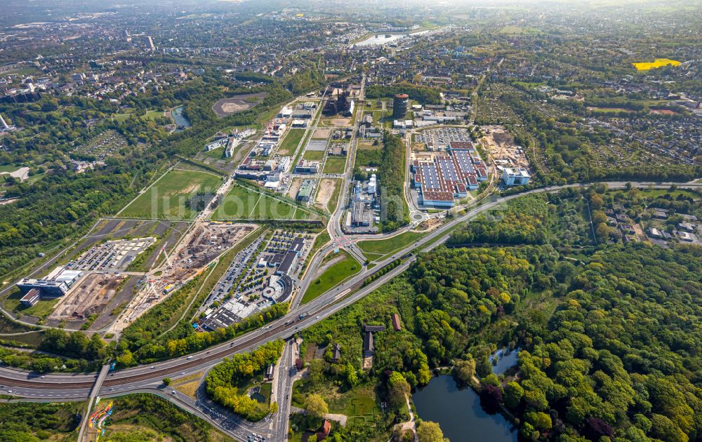 Dortmund von oben - Gewerbegebiet Phönix-West im Ortsteil Hörde in Dortmund im Bundesland Nordrhein-Westfalen, Deutschland