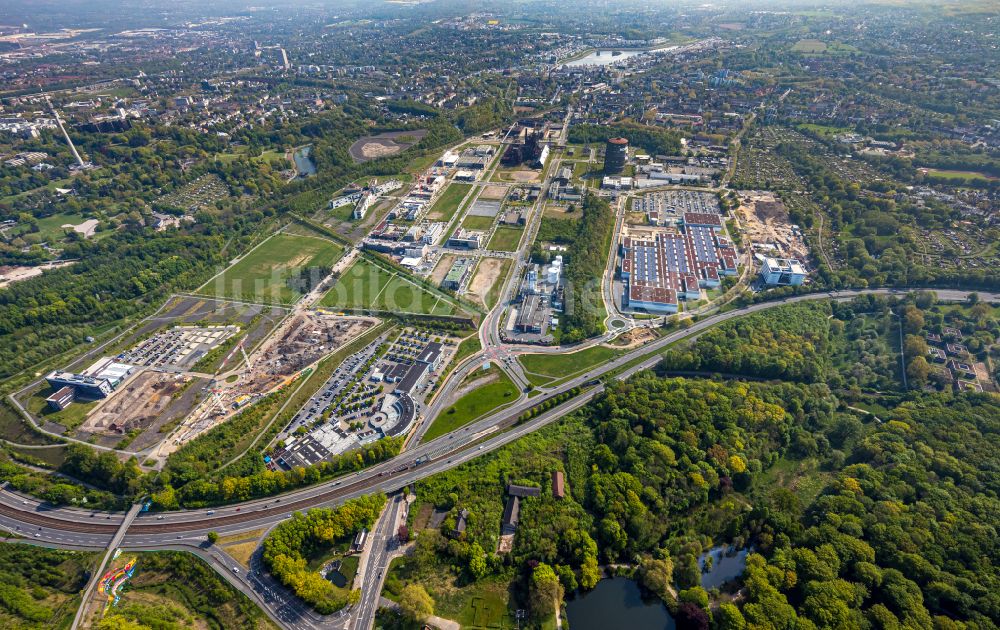 Dortmund aus der Vogelperspektive: Gewerbegebiet Phönix-West im Ortsteil Hörde in Dortmund im Bundesland Nordrhein-Westfalen, Deutschland