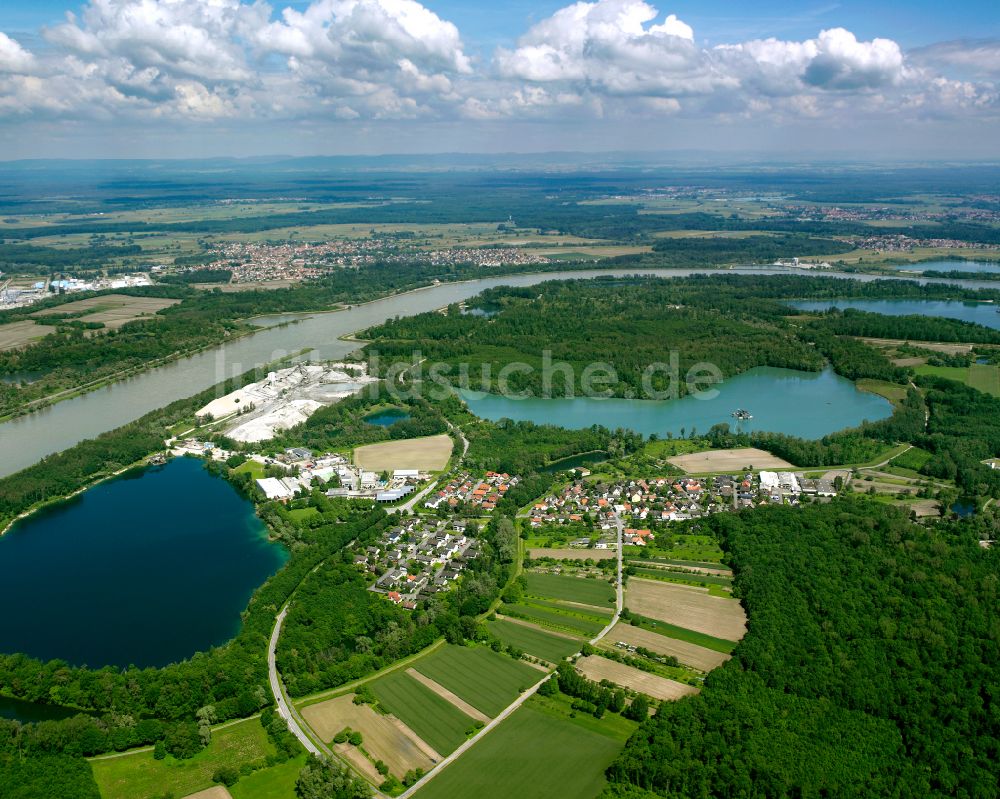 Luftbild Le Pont du Rhin - Gewerbegebiet in Le Pont du Rhin im Bundesland Baden-Württemberg, Deutschland