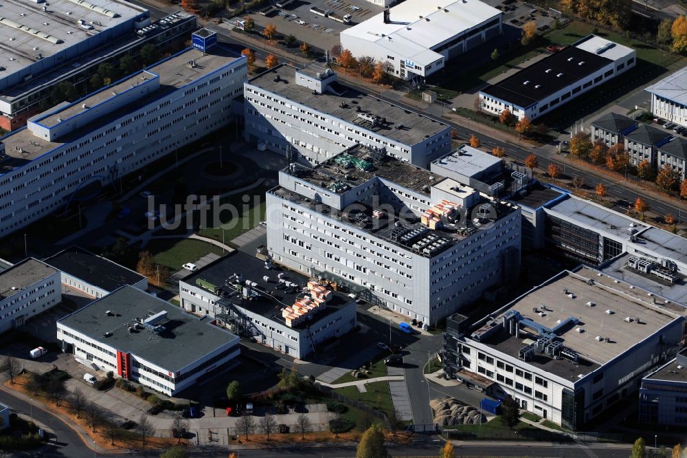 Jena von oben - Gewerbegebiet an der Prüssingstraße im Stadteil Göschwitz von Jena in Thüringen