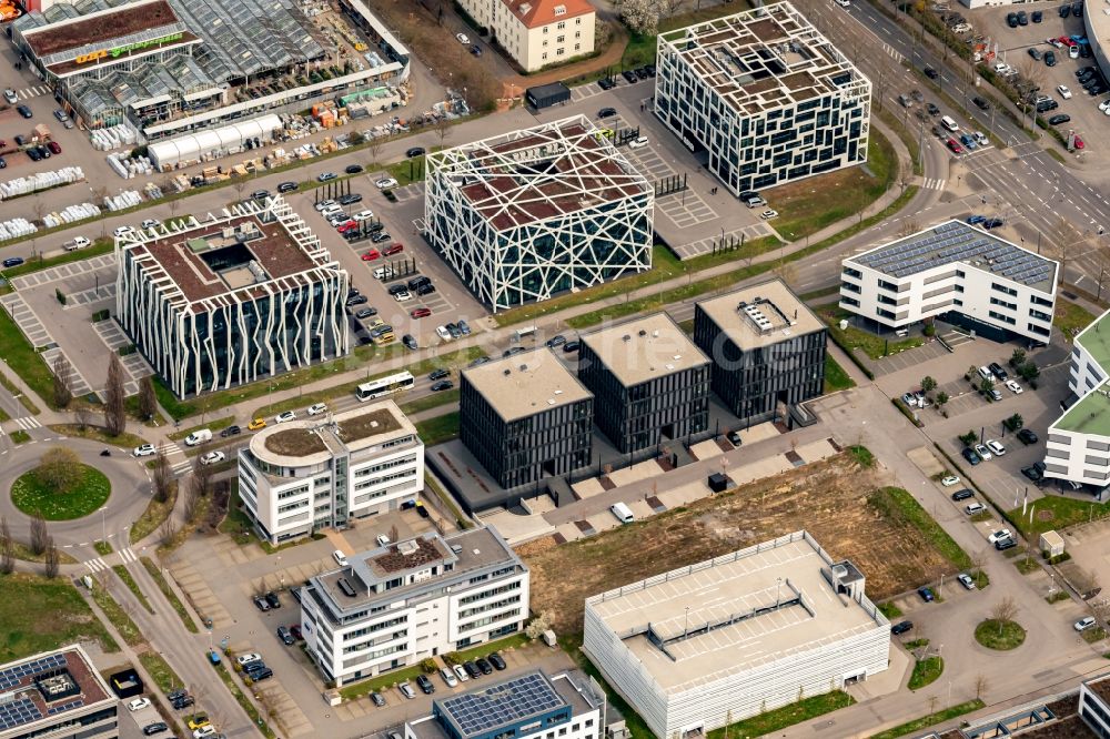 Heilbronn von oben - Gewerbegebiet Qbig Gewerbe und Innovations Park in Heilbronn im Bundesland Baden-Württemberg, Deutschland