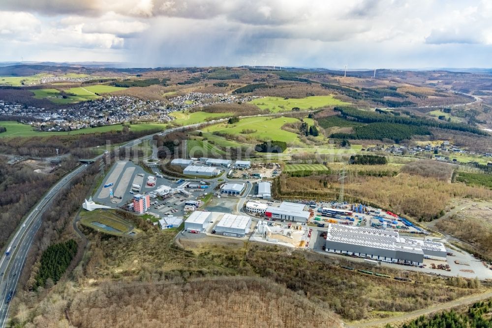 Wilnsdorf von oben - Gewerbegebiet Quartier Elkersberg in Wilnsdorf im Bundesland Nordrhein-Westfalen, Deutschland