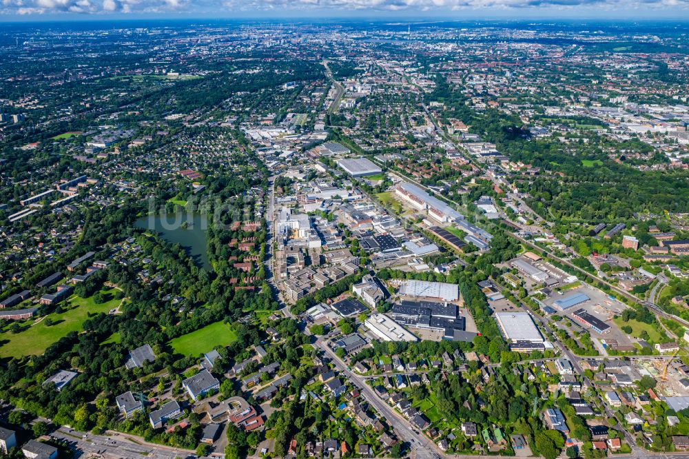 Luftaufnahme Hamburg - Gewerbegebiet Rahlau in Hamburg, Deutschland