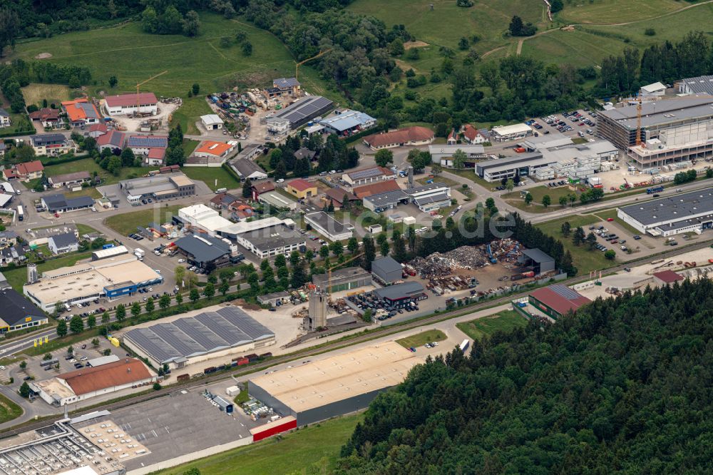 Luftaufnahme Rangendingen - Gewerbegebiet in Rangendingen im Bundesland Baden-Württemberg, Deutschland