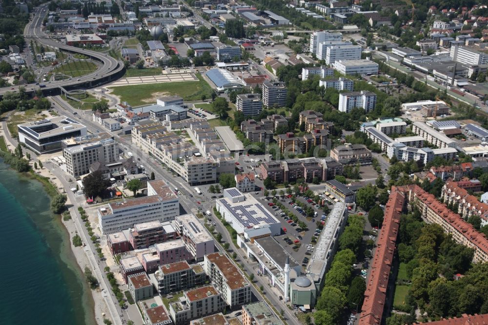 Luftaufnahme Konstanz - Gewerbegebiet Reichenaustrasse in Kontanz in Baden-Württemberg