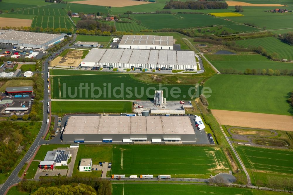 Luftbild Rhynern - Gewerbegebiet in Rhynern mit Logistikzentren im Bundesland Nordrhein-Westfalen