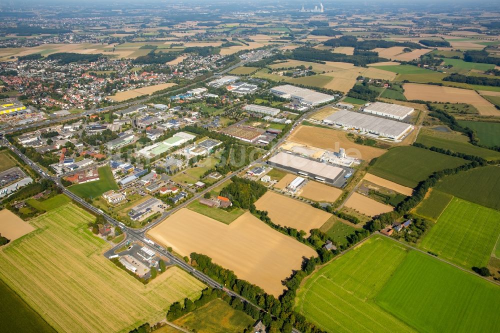 Luftbild Rhynern - Gewerbegebiet an der A2 in Rhynern im Bundesland Nordrhein-Westfalen