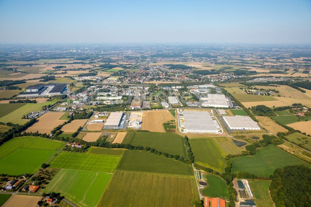 Luftaufnahme Rhynern - Gewerbegebiet an der A2 in Rhynern im Bundesland Nordrhein-Westfalen