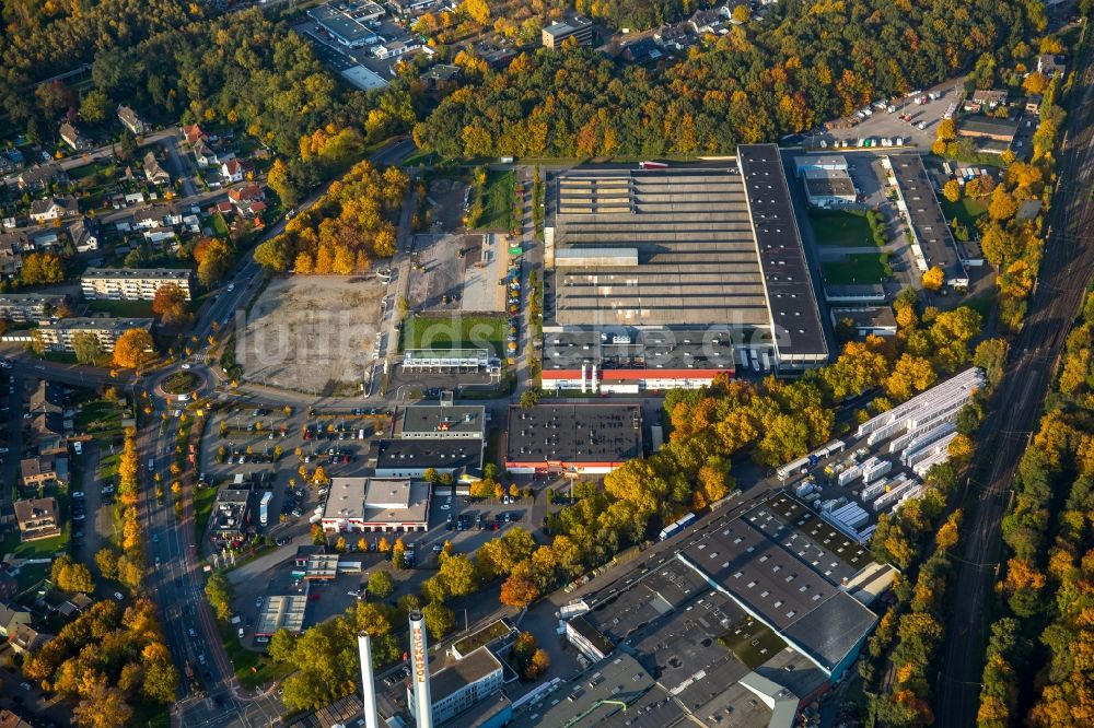 Luftbild Gladbeck - Gewerbegebiet an der Rockwool und Bottroper Straße im Westen von Gladbeck im Bundesland Nordrhein-Westfalen