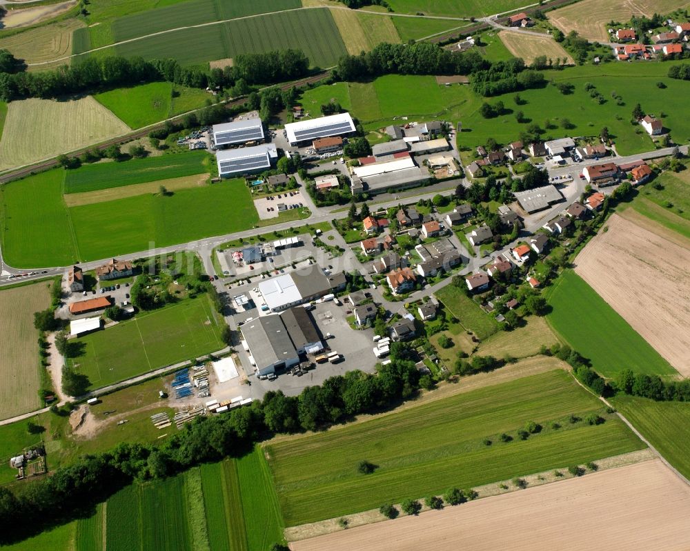 Laufenburg von oben - Gewerbegebiet Rütte Ost in Laufenburg im Bundesland Baden-Württemberg, Deutschland