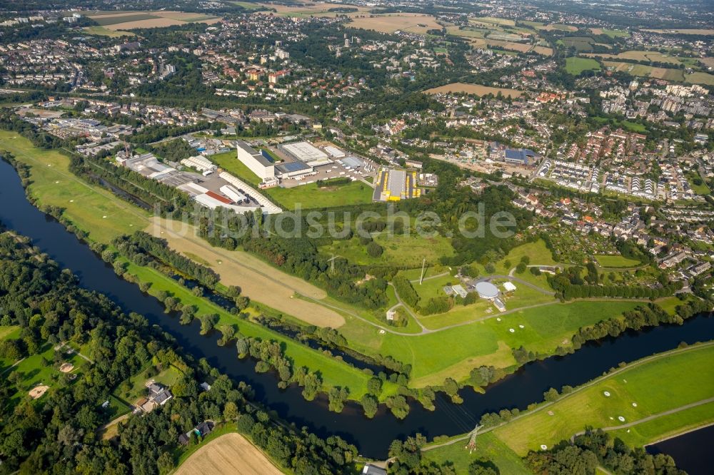 Luftbild Essen - Gewerbegebiet rund um die Dahlhauser Str. und die Ruhrau in Essen im Bundesland Nordrhein-Westfalen, Deutschland