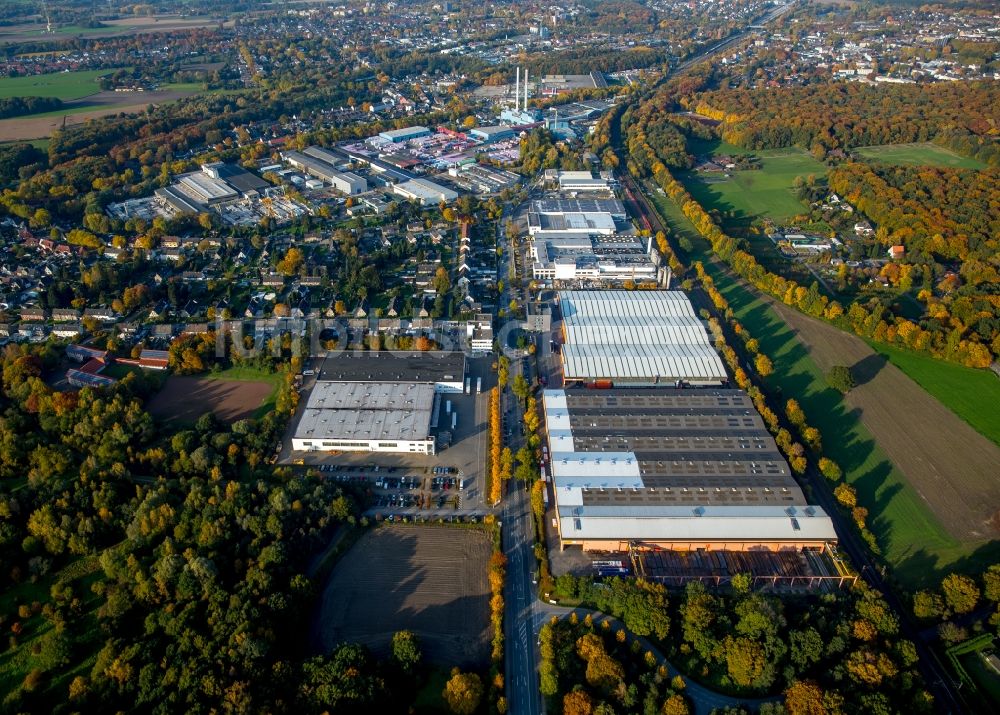 Luftaufnahme Gladbeck - Gewerbegebiet Salzgitter Stahlhandel GmbH Beisenstraße in Gladbeck im Bundesland Nordrhein-Westfalen