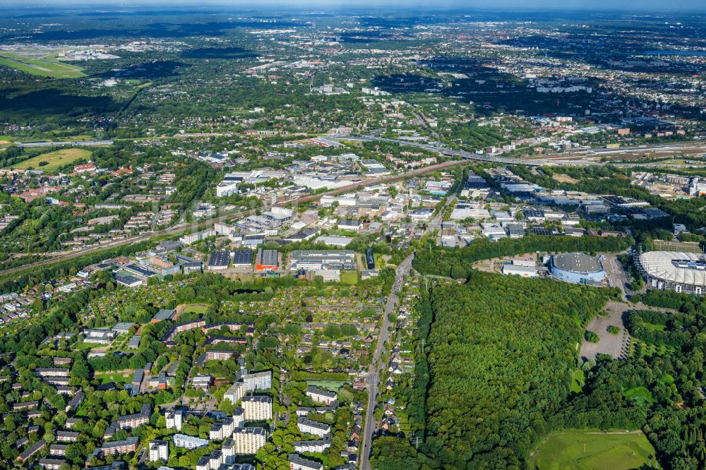 Luftaufnahme Hamburg - Gewerbegebiet Schnackenburgallee in Hamburg, Deutschland