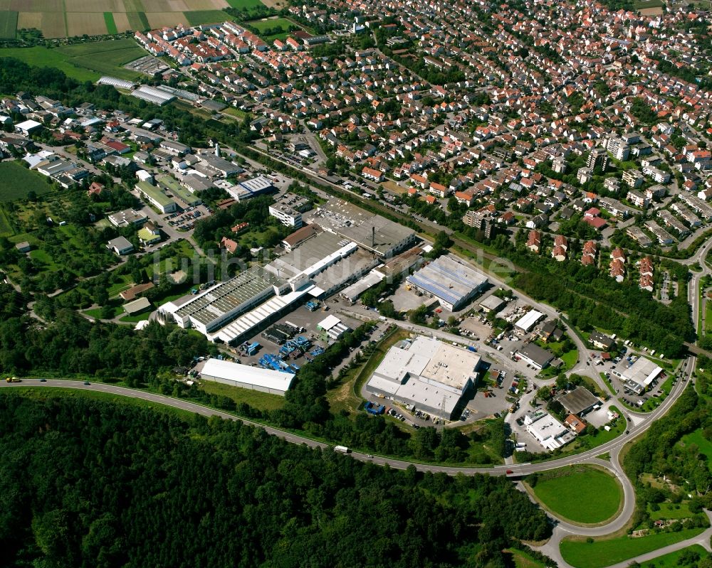 Schwaikheim aus der Vogelperspektive: Gewerbegebiet in Schwaikheim im Bundesland Baden-Württemberg, Deutschland