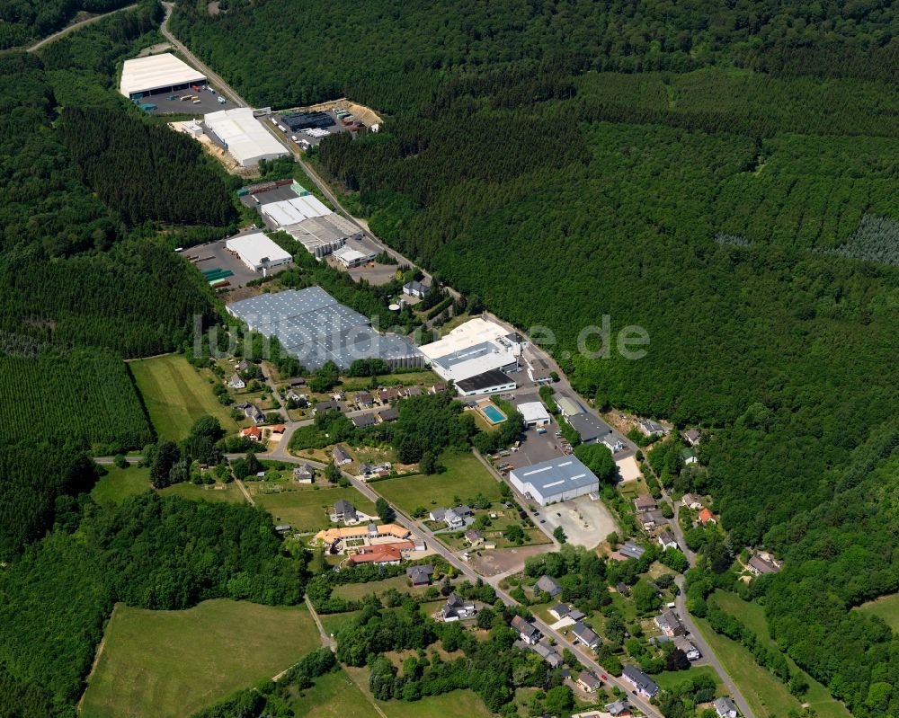 Schwollen aus der Vogelperspektive: Gewerbegebiet in Schwollen im Bundesland Rheinland-Pfalz