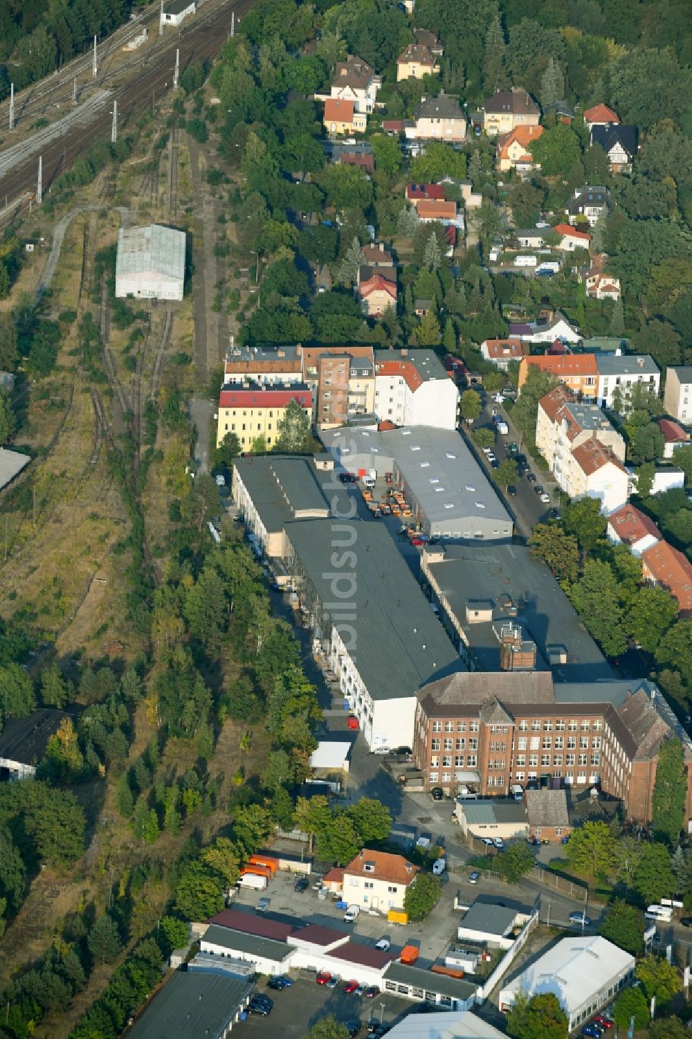 Luftbild Berlin - Gewerbegebiet an der Seelenbinderstraße im Ortsteil Köpenick in Berlin, Deutschland